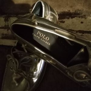 Polo Metallic Silver Boat Shoes by Ralph Lauren